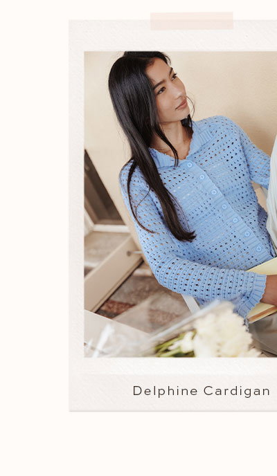 Delphine Crochet Cardigan - Blue