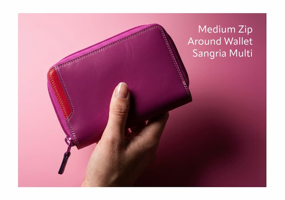 Medium Zip Around Wallet Sangria Multi
