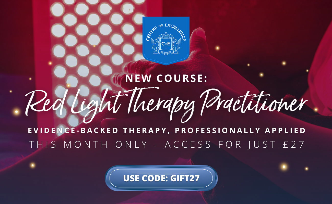 Red light therapy banner