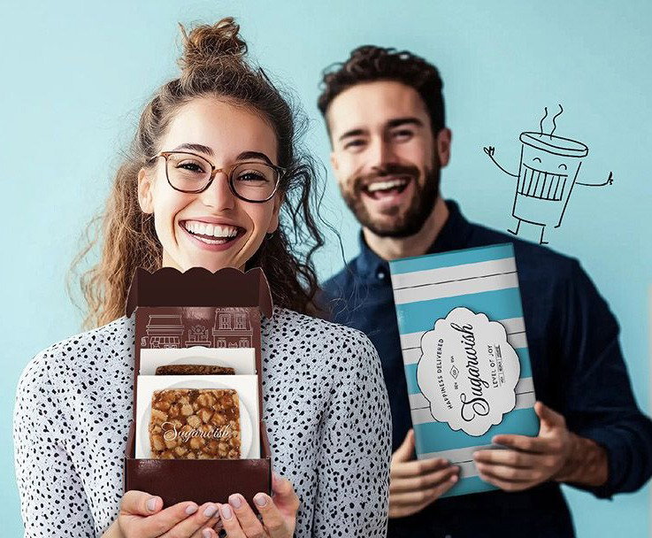 Interns with bakery & cafe appreciation gifts