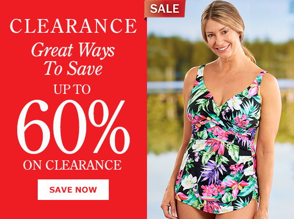 Clearance. Great Ways to Save Up to 60% On Clearance. Save Now. Sale: Women's Tropical Crossover Sarong Swimsuit