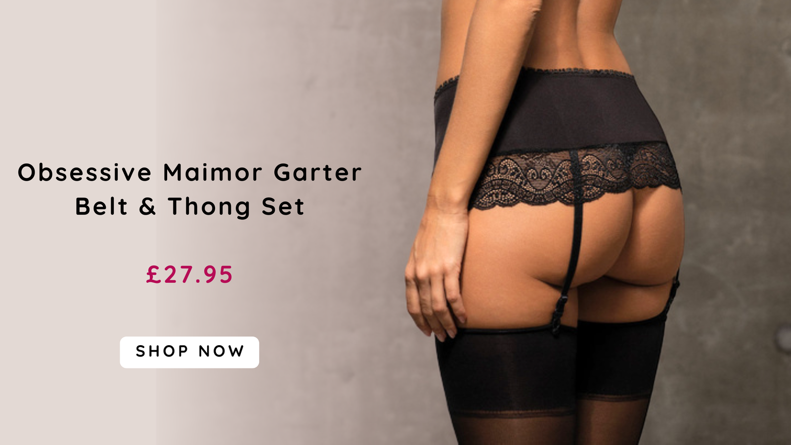 Obsessive Miamor Garter Belt and Thong Set
