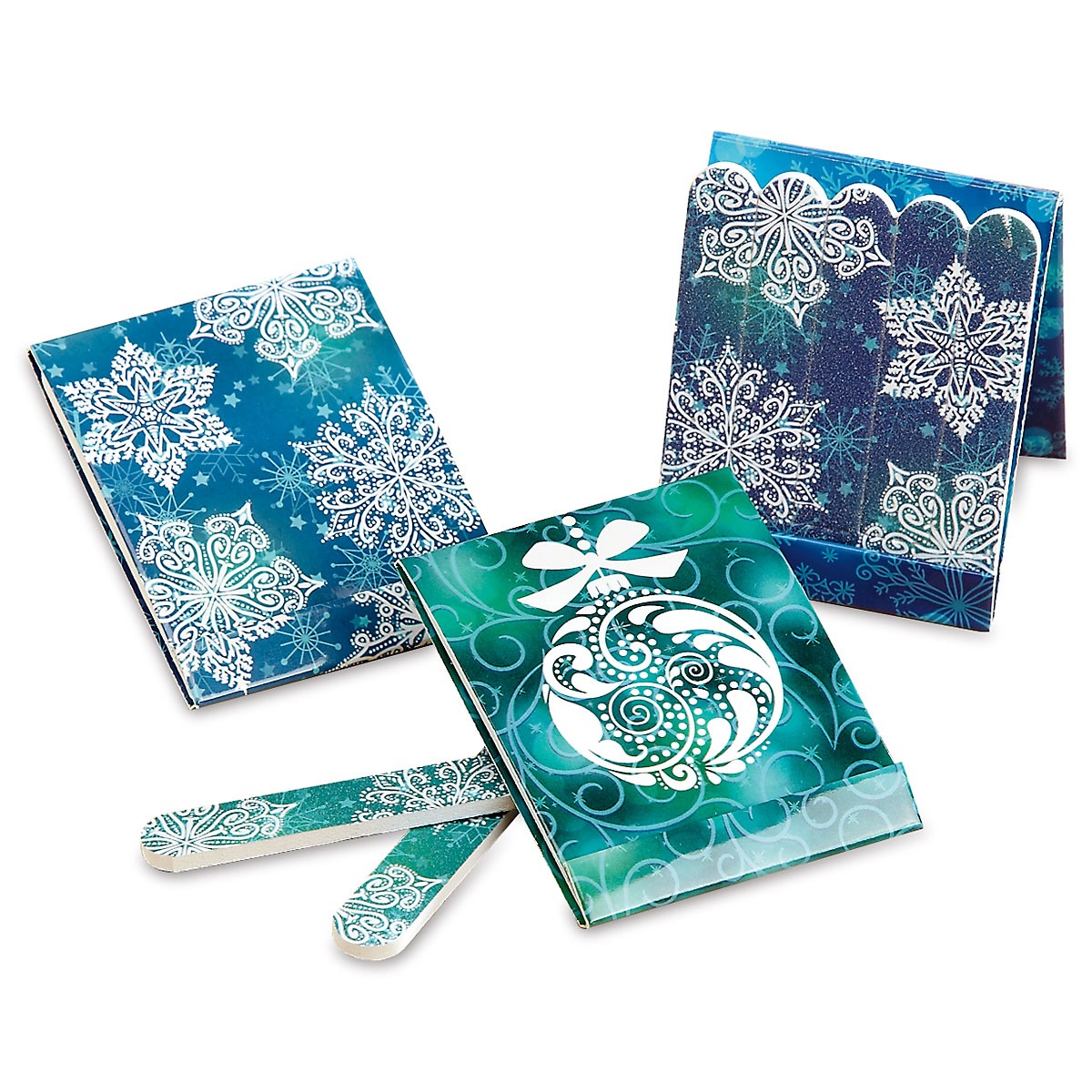 Image of Mini Snowflakes Emery Board Matchbooks - BOGO