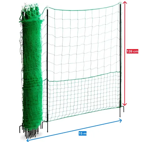 Filet poule grande hauteur double pointe 15m x 1,26m - Zen Farm