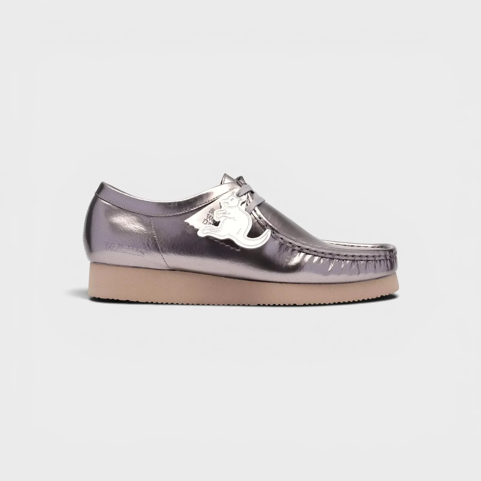 Image of Clarks Wallabee 2604 I Silver Patent