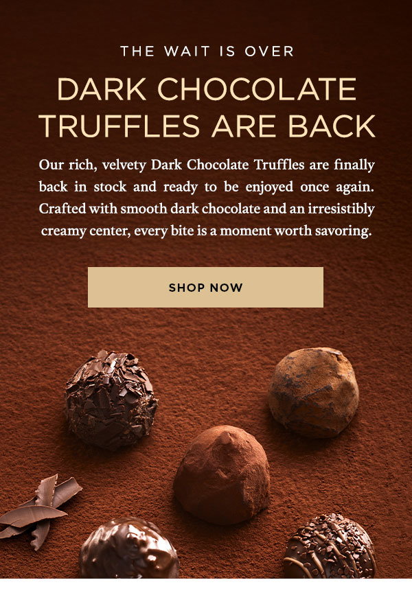 DARK CHOCOLATE TRUFFLES ARE BACK