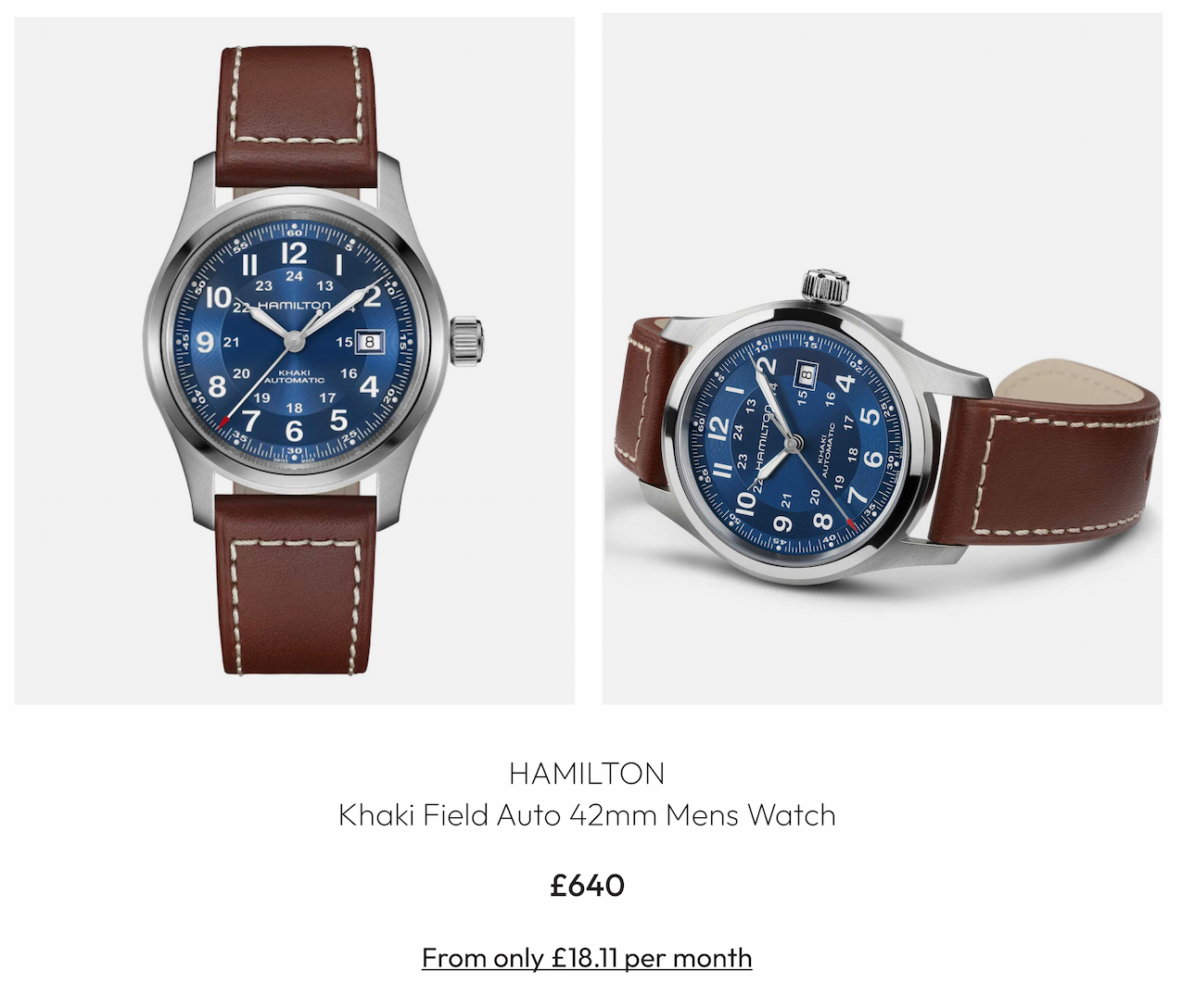 Hamilton Khaki Field Auto 42mm Mens Watch