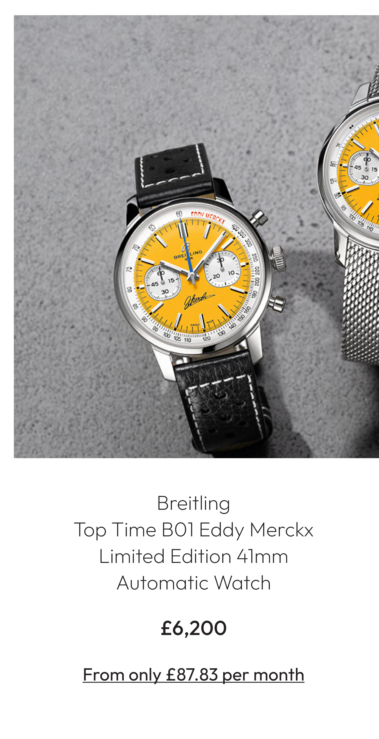 Breitling Top Time B01 Eddy Merckx Limited Edition 41mm Automatic Watch AB01762C1I1X1