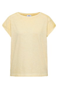Cecil T-Shirt aus Jersey in Unifarbe buttermilk yellow.