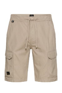 camel active Cargoshorts mit Kordelzug und mit Leinen light beige.