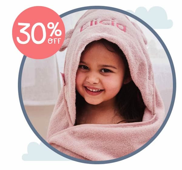 Personalised Large Pink Hooded Bath Towel