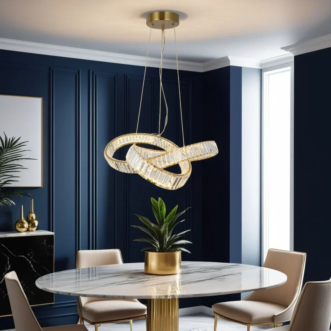 Image of Sparkle Gold Knot LED Pendant Ceiling Light 58w