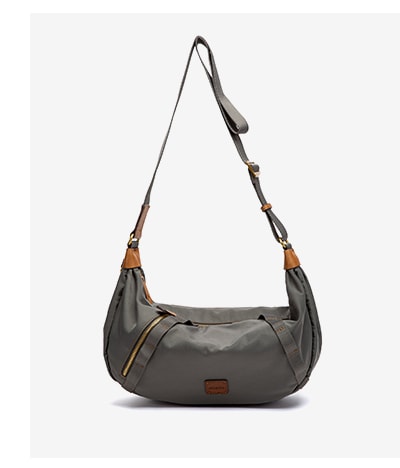 bolso bandolera gris nylon