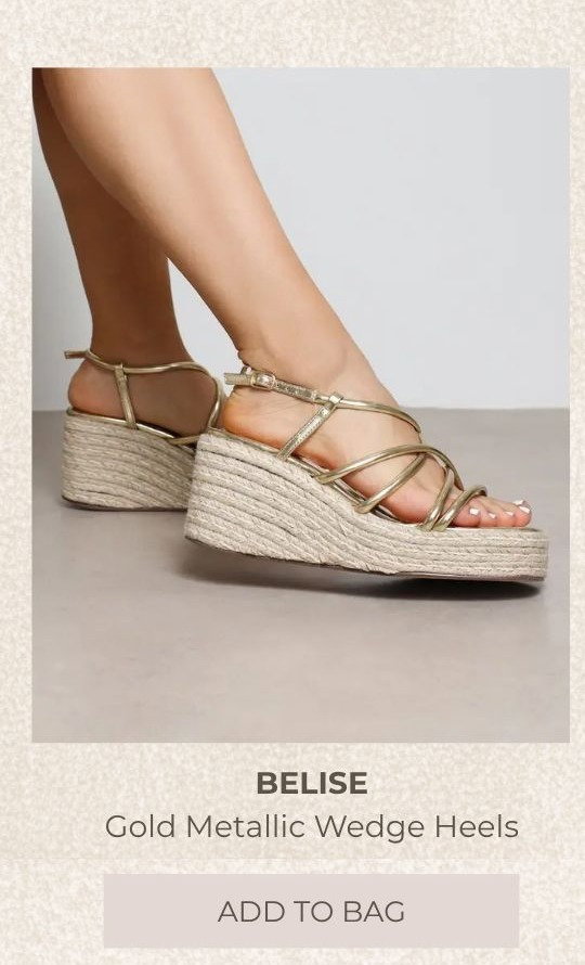 BELISE GOLD WEDGES