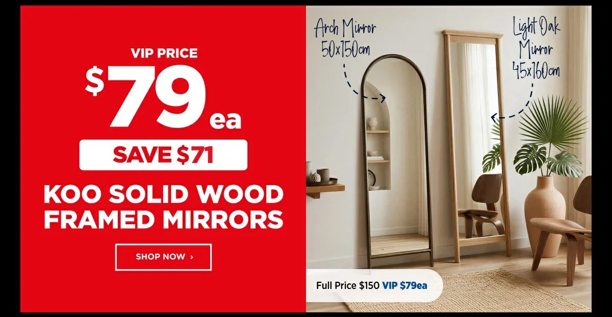 koo solid wood framed mirrors