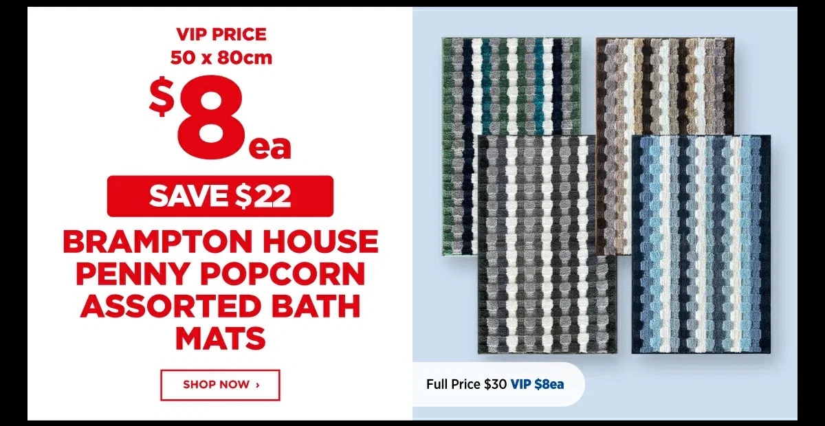 Brampton house penny poopcorn assorted bath mats