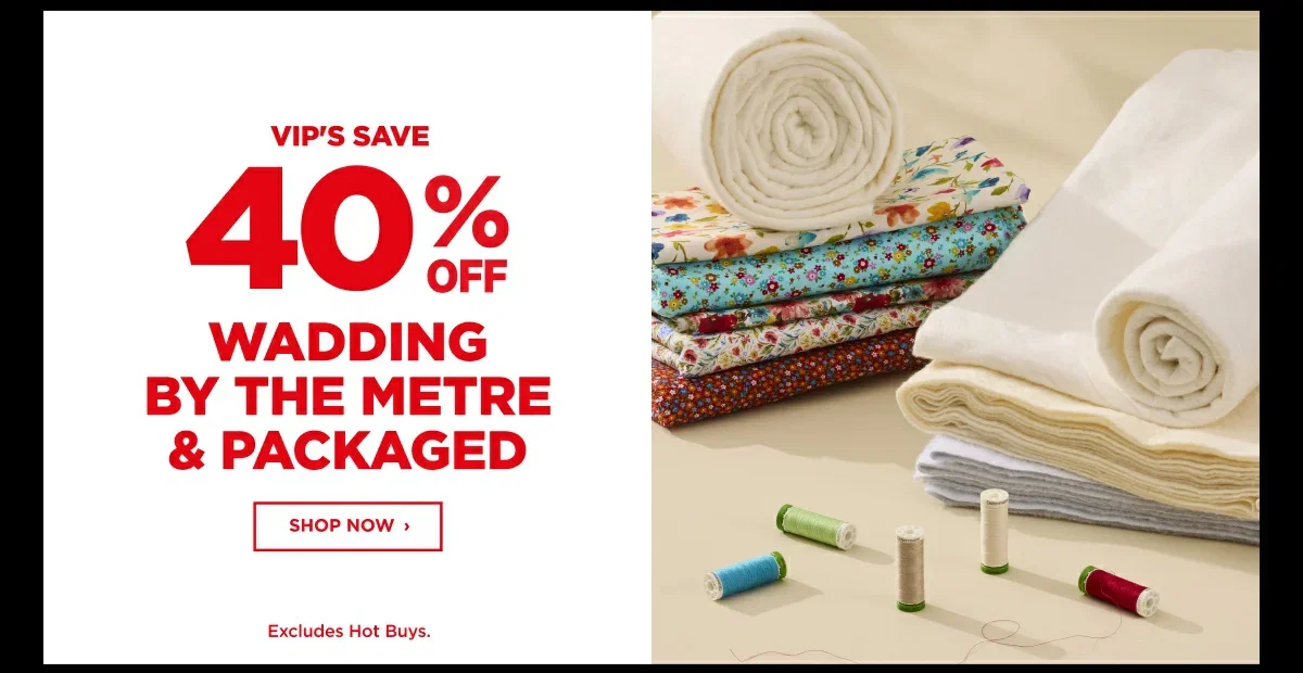 Wadding by the Metre & Package