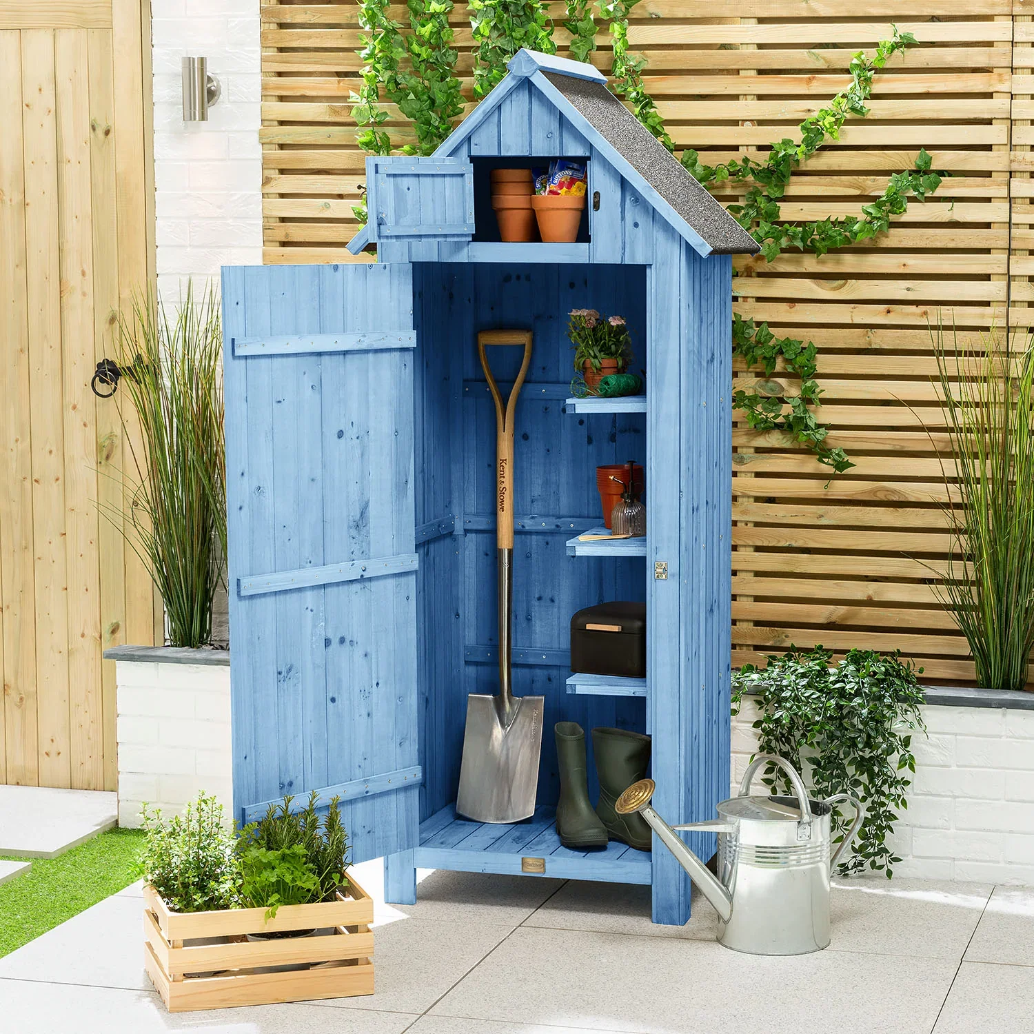 Image of Narrow Single Door Garden Shed