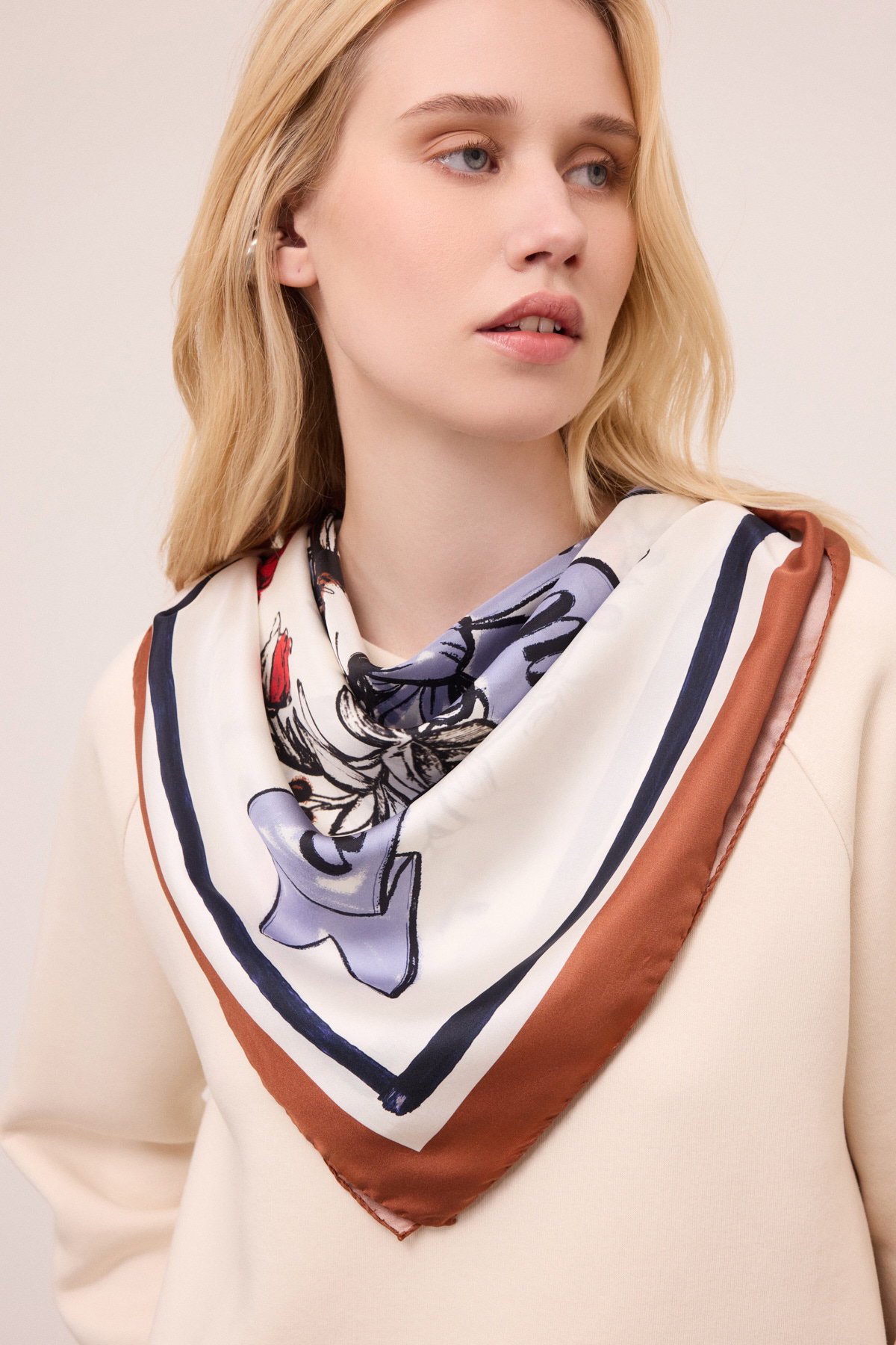 Foulard in seta cerbiatto