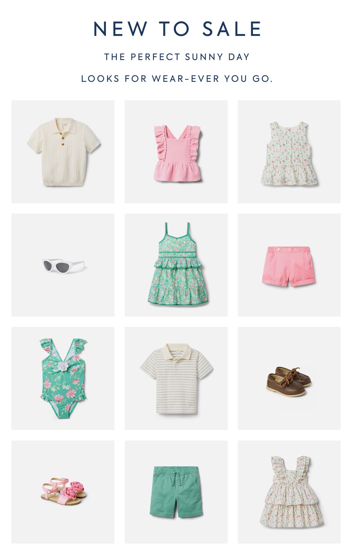 NEW TO SALE: the perfect sunny day looks for WEAR-EVER YOU GO.