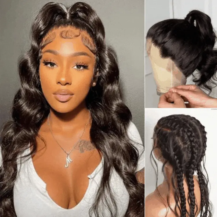 Image of Versatile Style Full Lace Loose Body Wave Flexi-Fit Invisi Drawstring Cap Human Hair Wig