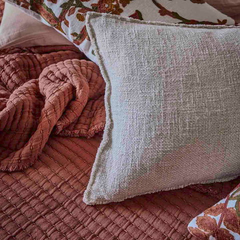 Housse de coussin California Haomy en lin lavé &amp; coton – 13 teintes