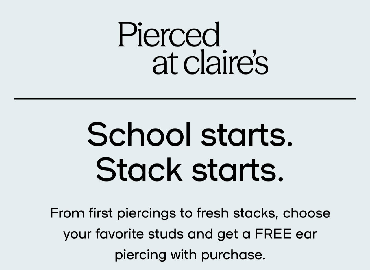 Pierced at Claire's - Book Piercing