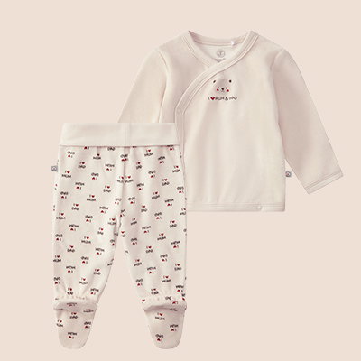 Baby-Set, 2-teilig, Schriftzug: "I love mum & dad".