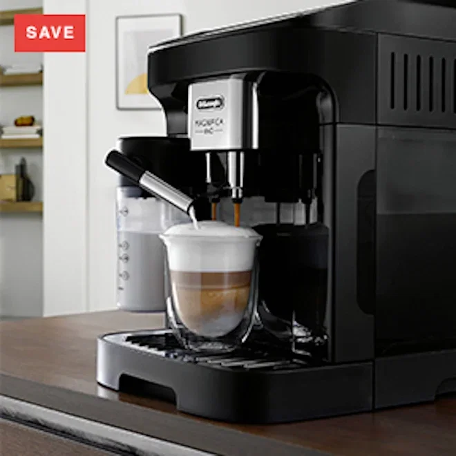 DeLonghi Magnifica Evo Auto Bean-to-Cup Coffee Machine with Integrated Milk System