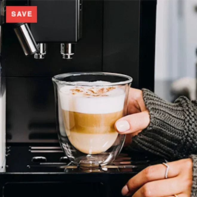 DeLonghi Double Walled Thermo Cappuccino Glasses, Set of 2