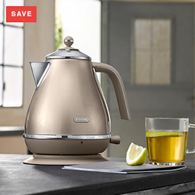DeLonghi Icona Metallics Cordless Kettle, 1.7L