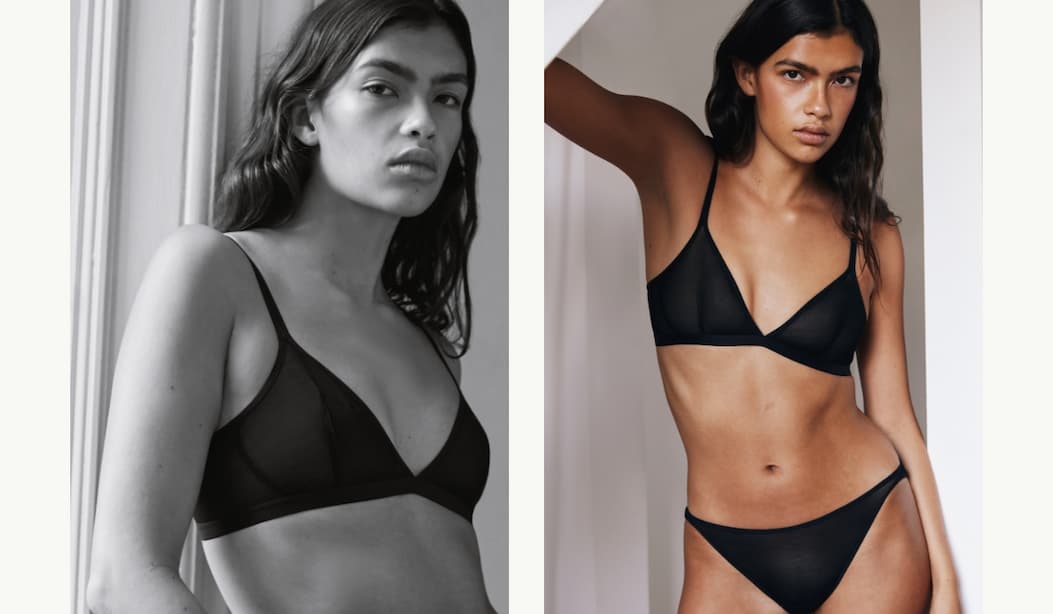 FreeMesh Triangle Bralette - Black