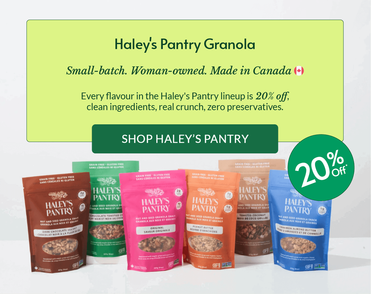 PRODUCT BANNER / Haley's Pantry Granola / 20% off