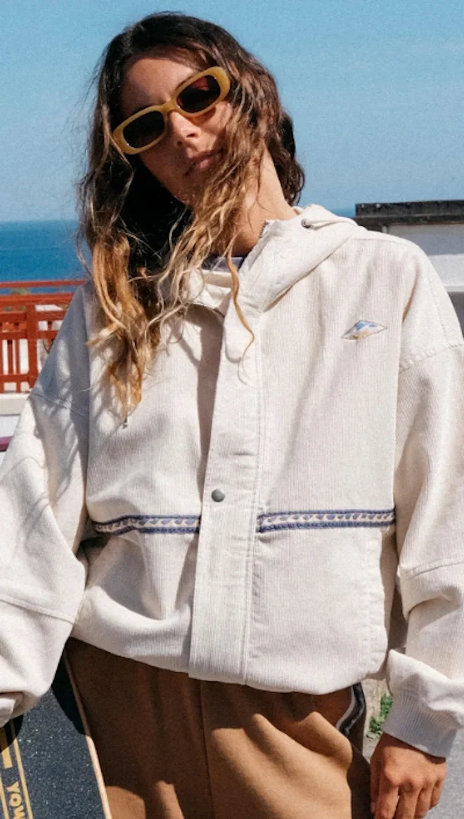 Set The Tone Jacket - White Cap