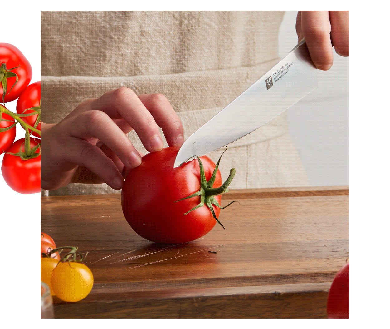 Use a serrated blade.