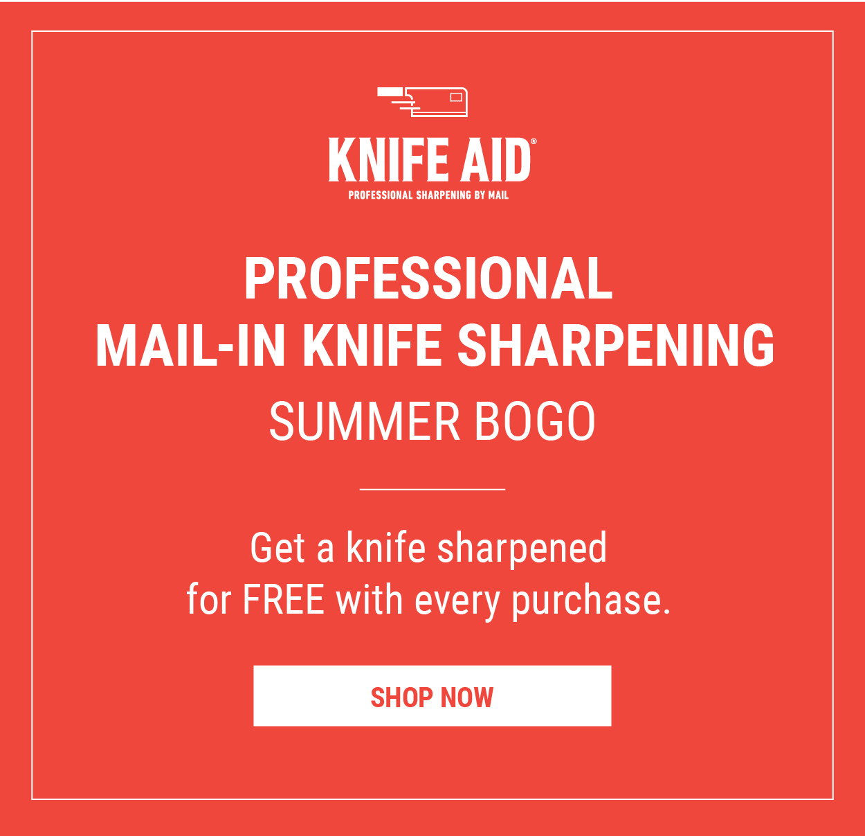 BOGO Knife Aid Professional Mail-In Knife Sharpening 