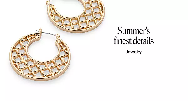 A pair of gold earrings. Summers finest details. Jewelry.