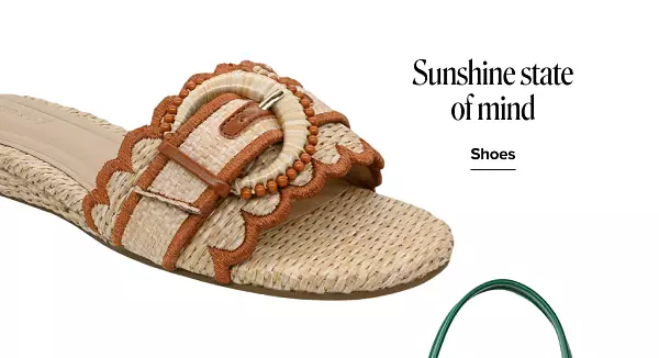 A woven sandal. Sunshine state of mind. Shoes.