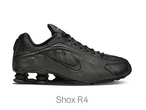 Nike Men's Shox R4 Sneakers in Black