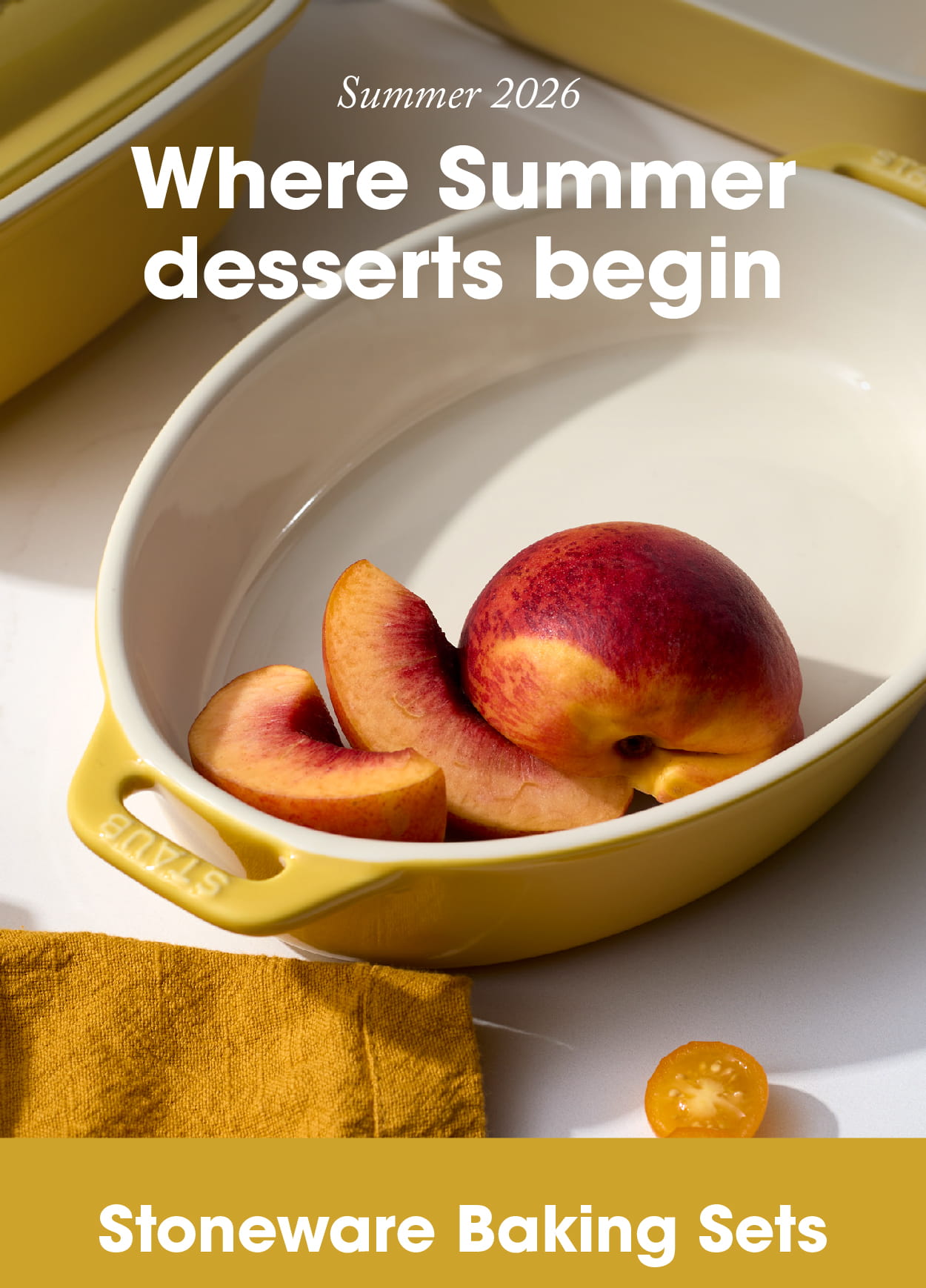 STAUB Stoneware—Where summer desserts begin.