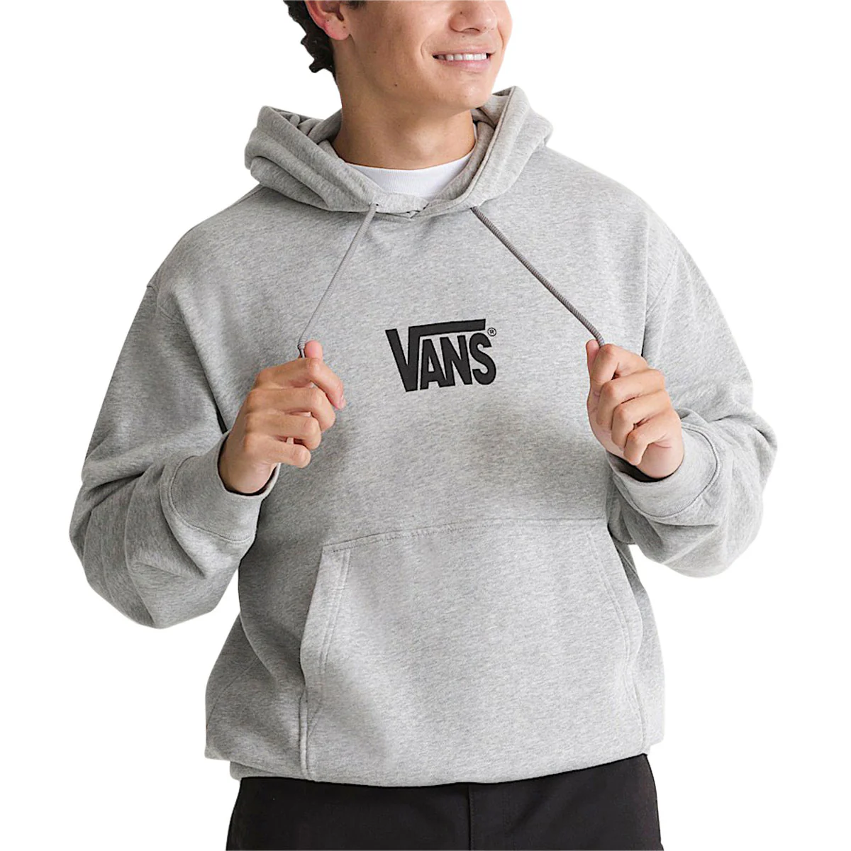 Image of Vans Stretch Logo Hoodie - Cement Heather