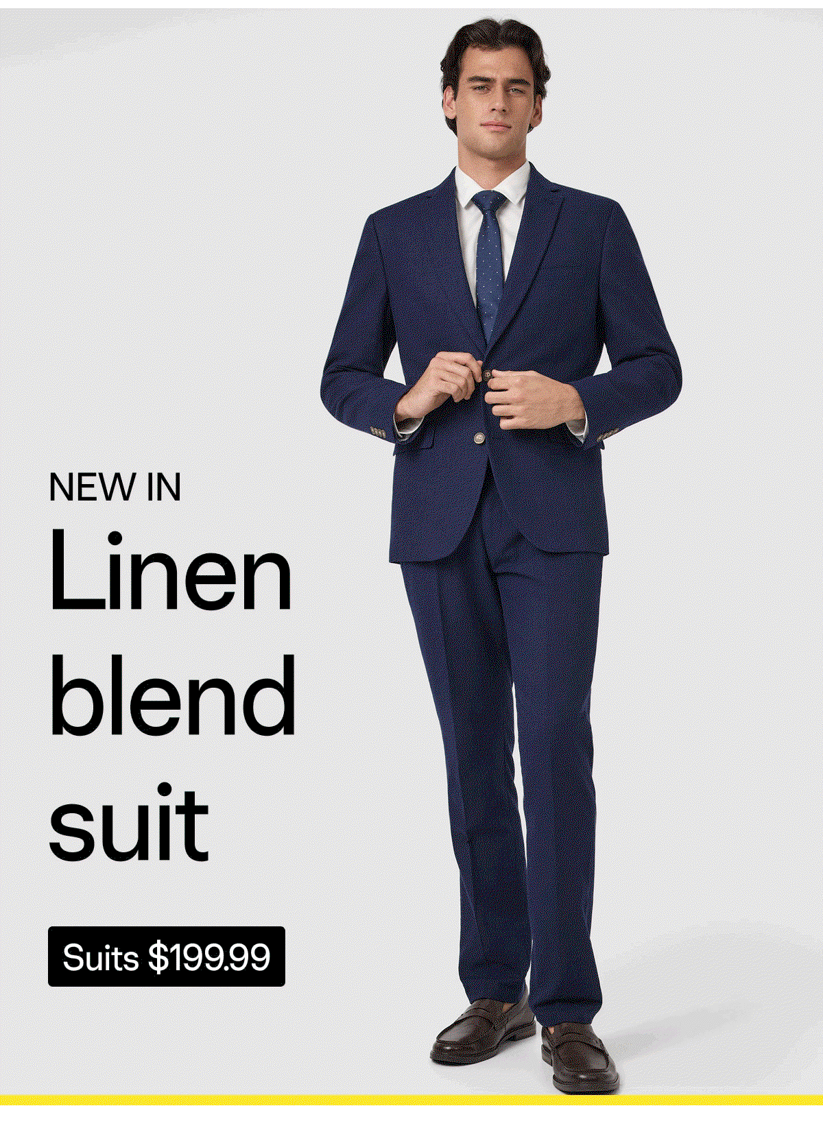 Harper Slim Cotton Linen Textured Suit