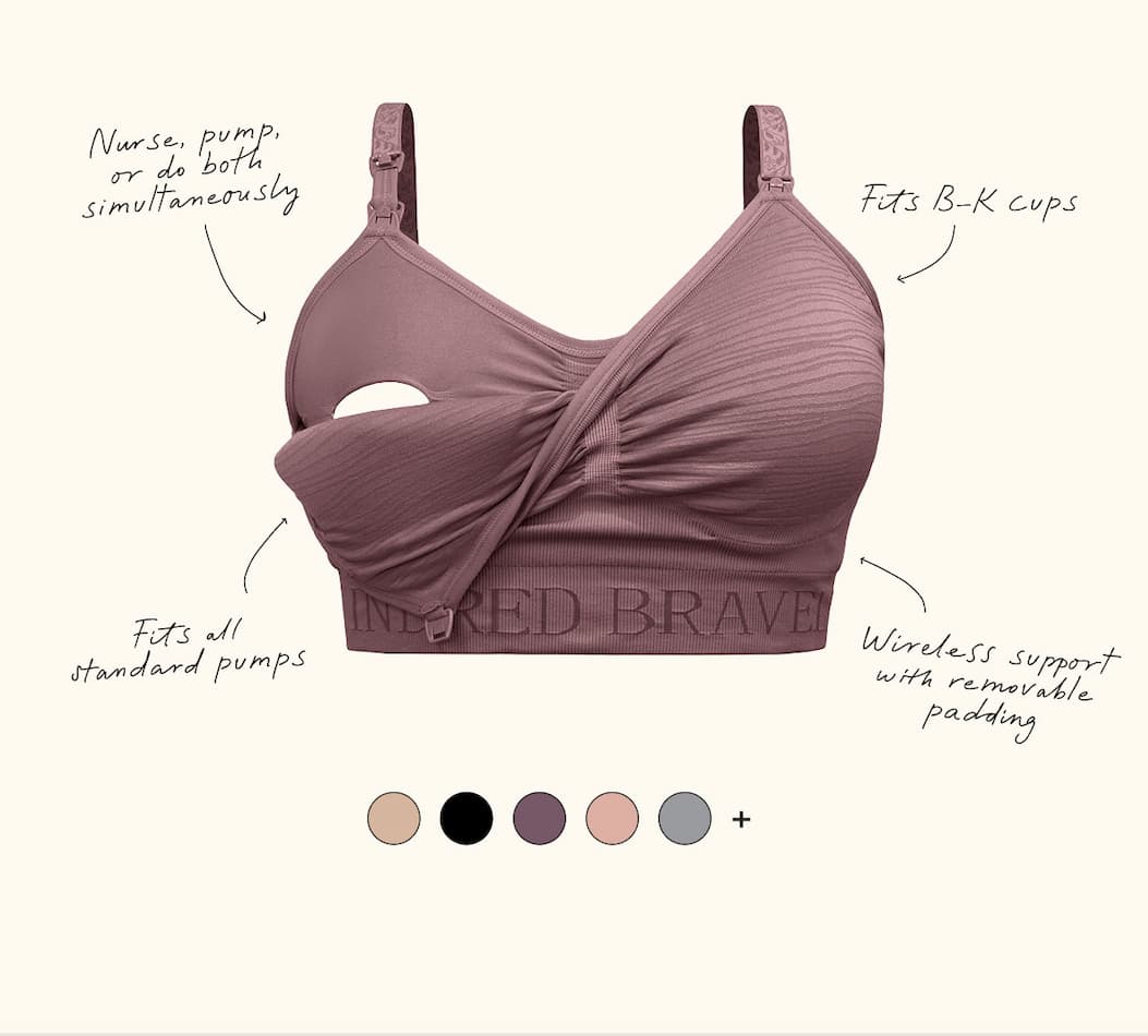 Hands-Free Pumping and Nursing Bra in Twilight
