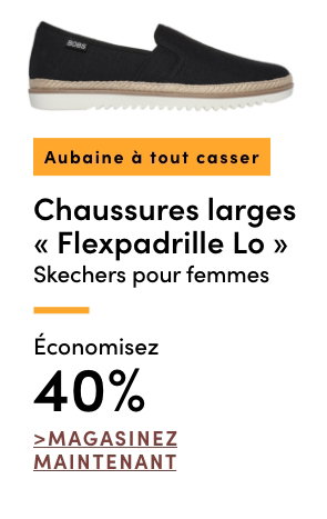Aubaine à Tout Casser Chaussures larges « Flexpadrille Lo » Skechers pour femmes économisez 40%