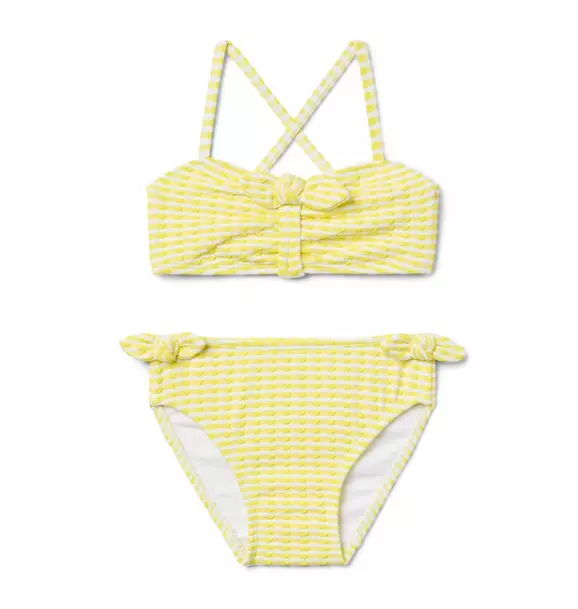 Textured Striped 2-Piece Swimsuit
