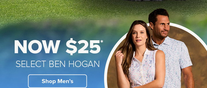 Select Ben Hogan Apparel Now $25