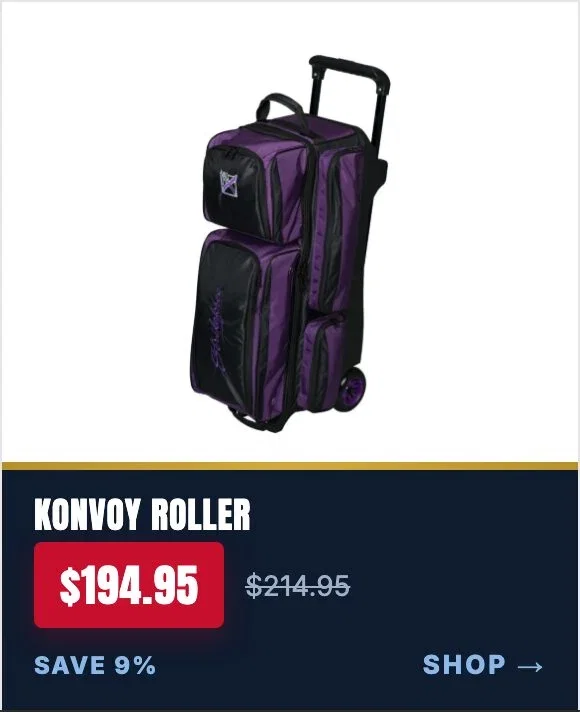 KR Strikeforce Konvoy 3 Ball Triple Roller Black Purple bowling bag