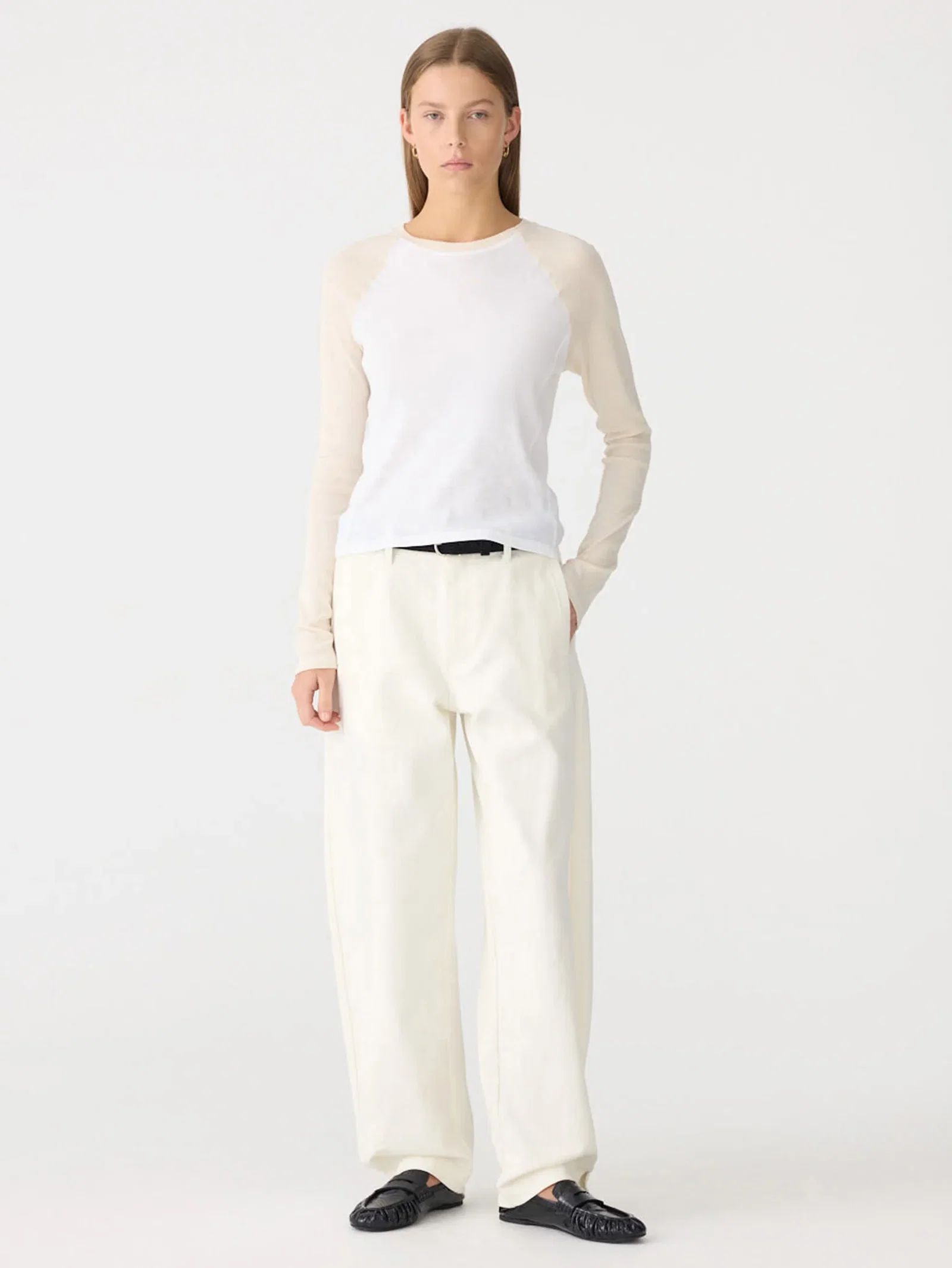 Image of Tab Detail Twill Pant
