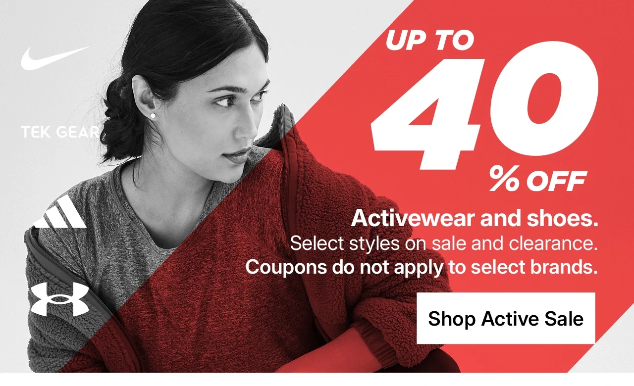 up to 40% off activewear and shoes