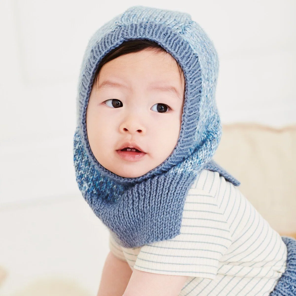 Strickset Balaclava in blau
